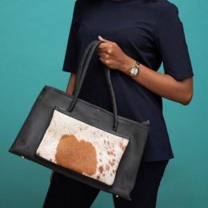 Sanga Leather Handbag- Black