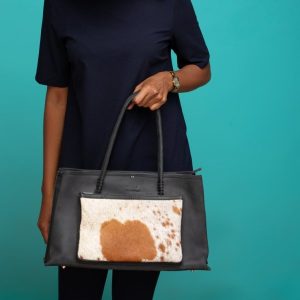 Sanga Leather Handbag- Black
